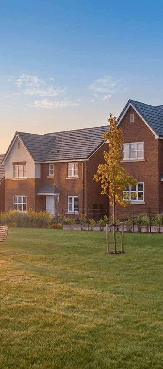 Bellway street scene with glow