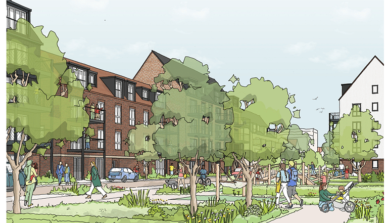 Media 2640 billet road plans approved cgi street scene