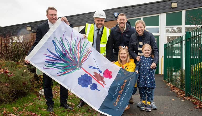 Media npnjtuen ltor bellway sales advisor josh bellway site manager paul graces parents school headteacher mrs jones and grace